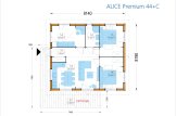 Casa in legno abitabile ALICE S (44 mm + rivestimento), 63 m² specification 1