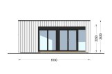 Casetta in legno da giardino INES PLUS con porticato frontale (Coibentata, 34 mm + rivestimento), 6x6 m, 36 m² specification 2