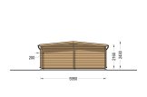 Tettoia auto in legno 3x6 m con ripostiglio attrezzi (44 mm), 2x6 m specification 5