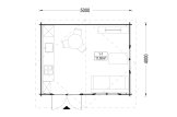 Casetta in legno da giardino LILLE (34 mm), 5x4 m, 20 m² specification 1