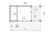 Casetta in legno da giardino INES PLUS con porticato (34 mm + rivestimento), 6x3 m, 18 m² specification 1