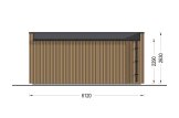 Casetta in legno da giardino INES PLUS con porticato frontale (34 mm + rivestimento), 6x6 m, 36 m² specification 4