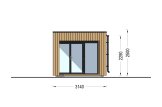 Casetta in legno da giardino INES con porticato (34 mm + rivestimento), 6x3 m, 18 m² specification 5