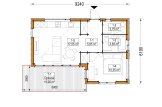 Casa in legno abitabile LUCIA 1 RV (Coibentata PLUS, 44 mm + rivestimento), 40 m² specification 1