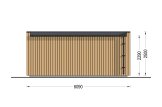 Casetta in legno da giardino INES (Coibentata, 34 mm + rivestimento), 6x3 m, 18 m² specification 4