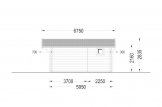 Casetta in legno da giardino NINA S (Coibentata, 44+44 mm), 6x6 m, 36 m² specification 4