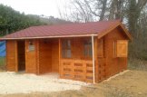 Casetta in legno con porticato NANTES (Coibentata, 44+44 mm), 6x4.7 m, 24 m² + 3.5 m² customer 2
