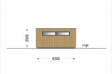 Garage in legno con tetto piano SILVIA F (34 mm + rivestimento), 3.2x5.2 m, 16.6 m² specification 3
