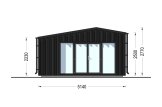 Casetta in legno da giardino TONIA PLUS (Coibentata, 34 mm + rivestimento), 5x3 m, 15 m² specification 2
