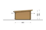 Casetta in legno da giardino a tetto piatto DREUX (34 mm), 5x4 m, 18 m² specification 3