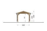Tettoia auto in legno CLASSIC, 3x6 m, 18 m² specification 2
