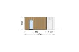 Casa in legno prefabbricata LUCIA 1 (Coibentata, 44 mm + rivestimento), 40 m² specification 3