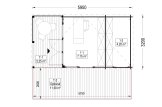 Casetta in legno da giardino IDA con ripostiglio attrezzi (34 mm), 6x3 m, 11 m² specification 1