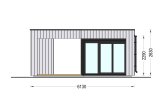 Casetta in legno da giardino INES PLUS con porticato a L (34 mm + rivestimento), 6x6 m, 36 m² specification 5