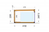 Ufficio in legno da giardino PREMIUM (Coibentata PLUS, 34 mm + rivestimento), 5x4 m, 20 m² specification 6