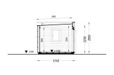 Ufficio in legno da giardino PREMIUM (34 mm + rivestimento), 5x3 m, 13 m² specification 6