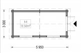Casetta in legno da giardino STRONGHOLD (44 mm), 3x6 m, 18 m² specification 1