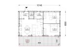 Casa in legno SELENE (44 mm + rivestimento), 54 m² specification 1