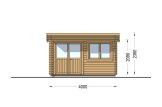 Casetta in legno da giardino a tetto piatto LILLE (44 mm), 4x3 m, 12 m² specification 2