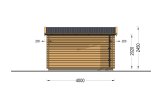 Casetta in legno da giardino a tetto piatto DREUX (34 mm), 4x3 m, 12 m² specification 4