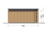 Casetta in legno da giardino INES PLUS con porticato frontale (Coibentata, 34 mm + rivestimento), 6x6 m, 36 m² specification 4
