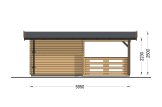 Casetta in legno da giardino LILI (34 mm), 6x3 m, 8 m² specification 4