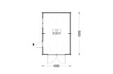Garage in legno CLASSIC (34 mm), 4x6 m, 24 m² specification 1