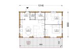 Casa in legno abitabile SELENE (Coibentata, 44 mm + rivestimento), 54 m² specification 1