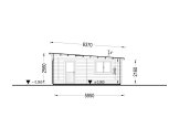 Garage in legno a tetto piatto MODERN (34 mm), 4x6 m, 21 m² specification 6