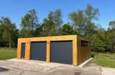 Garage in legno doppio con tetto piano SILVIA DUO F (34 mm + rivestimento), 6x6 m, 36 m² customer 2