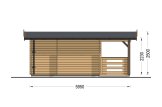 Casetta in legno da giardino LILI con ripostiglio attrezzi (34 mm), 6x3 m, 11 m² specification 4