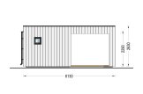 Casetta in legno da giardino INES PLUS con porticato frontale (Coibentata, 34 mm + rivestimento), 6x6 m, 36 m² specification 3