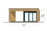 Casetta in legno da giardino INES PLUS con porticato a L (34 mm + rivestimento), 6x6 m, 36 m² specification 5