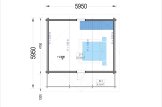 Casa in legno LIVINGTON S (Coibentata, 44+44 mm), 50 m² specification 2