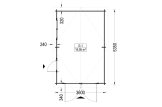 Garage in legno a tetto piatto MODERN (34 mm), 3.6x5.4 m, 20 m² specification 1
