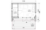 Casetta in legno da giardino PIA PLUS (34 mm + rivestimento), 5x3 m, 12 m² specification 1