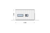 Casa prefabbricata abitabile LUCIA 2 PV (Coibentata PLUS, 44 mm + rivestimento), 50 m² specification 5