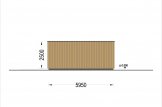 Garage in legno con tetto piano SILVIA F (34 mm + rivestimento), 4x6 m, 24 m² specification 3