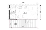 Casetta in legno da giardino INES (34 mm + rivestimento), 6x3 m, 18 m² specification 1