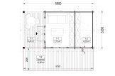 Casetta in legno da giardino LILI con ripostiglio attrezzi (34 mm), 6x3 m, 11 m² specification 1