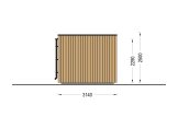 Casetta in legno da giardino INES con porticato (34 mm + rivestimento), 6x3 m, 18 m² specification 3