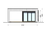 Casetta in legno da giardino INES PLUS con porticato frontale (34 mm + rivestimento), 6x6 m, 36 m² specification 5