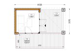 Casetta in legno da giardino INES con porticato (Coibentata, 34 mm + rivestimento), 6x3 m, 18 m² specification 1