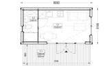 Casetta in legno da giardino EMMY PLUS (34 mm + rivestimento), 6x3 m, 15 m² specification 1