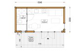 Casetta in legno da giardino ARTUR PLUS (Coibentata, 34 mm + rivestimento), 6x3 m, 15 m² specification 1