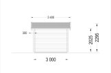 Casetta in legno da giardino ADAM S (44 mm), 3x3 m, 9 m² specification 5