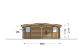 Tettoia auto in legno 3x6 m con ripostiglio attrezzi (44 mm), 2x6 m specification 3