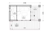Casetta in legno da giardino INES PLUS con porticato (34 mm + rivestimento), 6x3 m, 18 m² specification 1