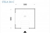 Garage in legno con tetto piano SILVIA F (34 mm + rivestimento), 6x6 m, 36 m² specification 1