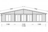 Casa in legno RIVIERA (66 mm) 100 mq + 20 mq di porticato specification 2